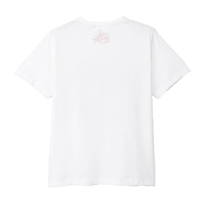 mofusand アールヌーヴォー風 Tシャツ リリー ホワイト