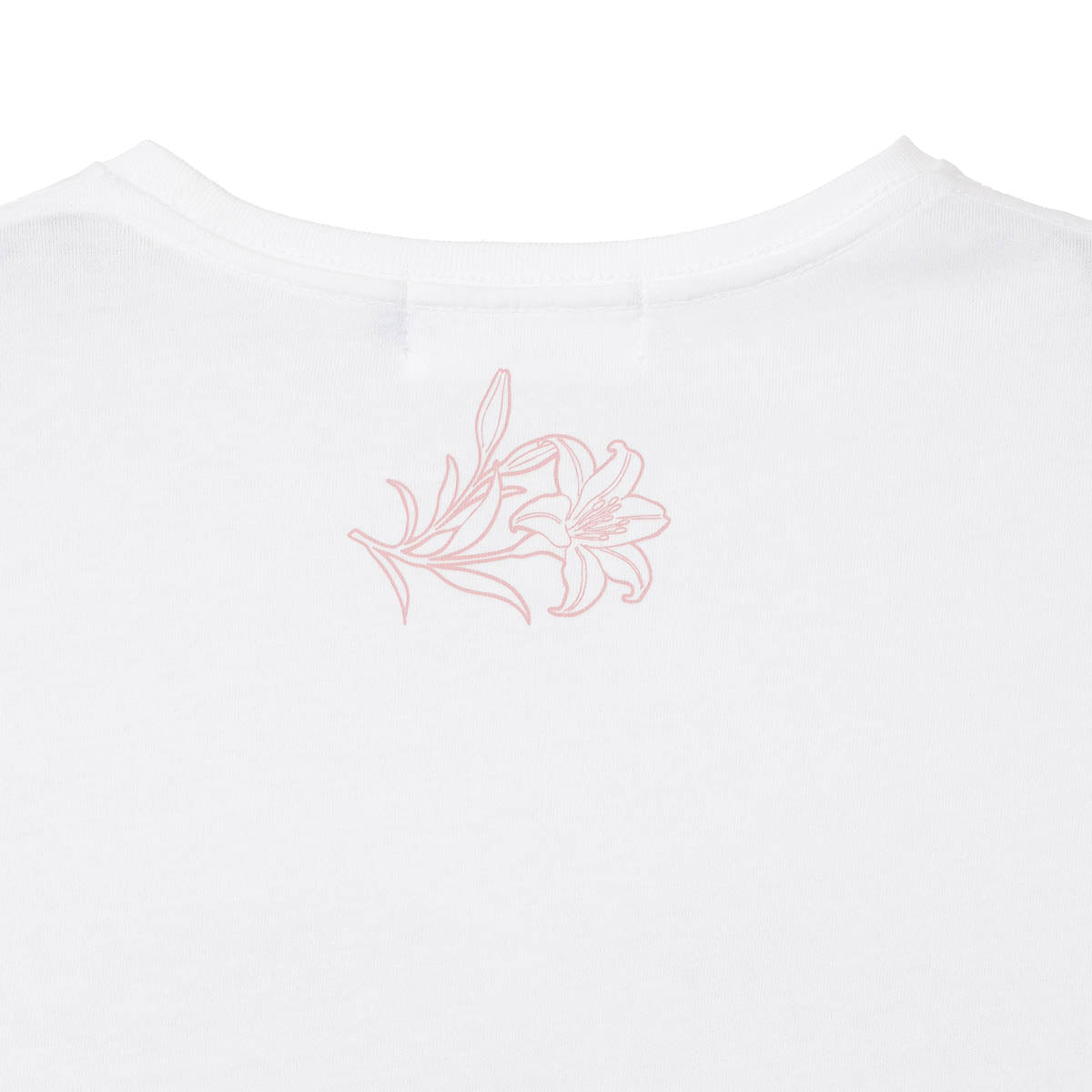 mofusand アールヌーヴォー風 Tシャツ リリー ホワイト