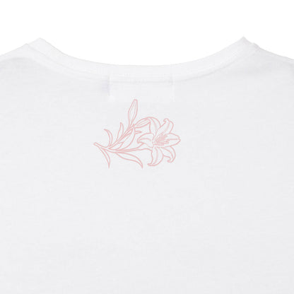mofusand アールヌーヴォー風 Tシャツ リリー ホワイト