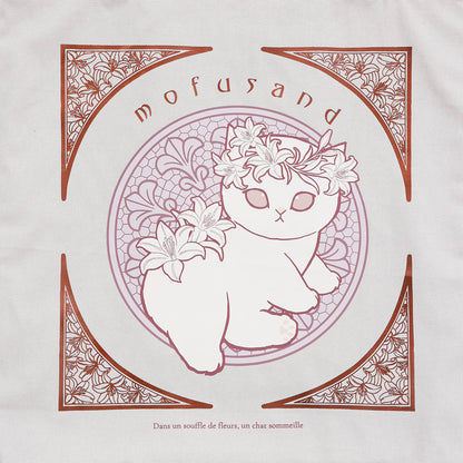 mofusand Art Nouveau Style Tote Bag Lily (Dusty Pink)