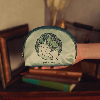 mofusand 新藝術風 收納包 常春藤（鼠尾草綠）