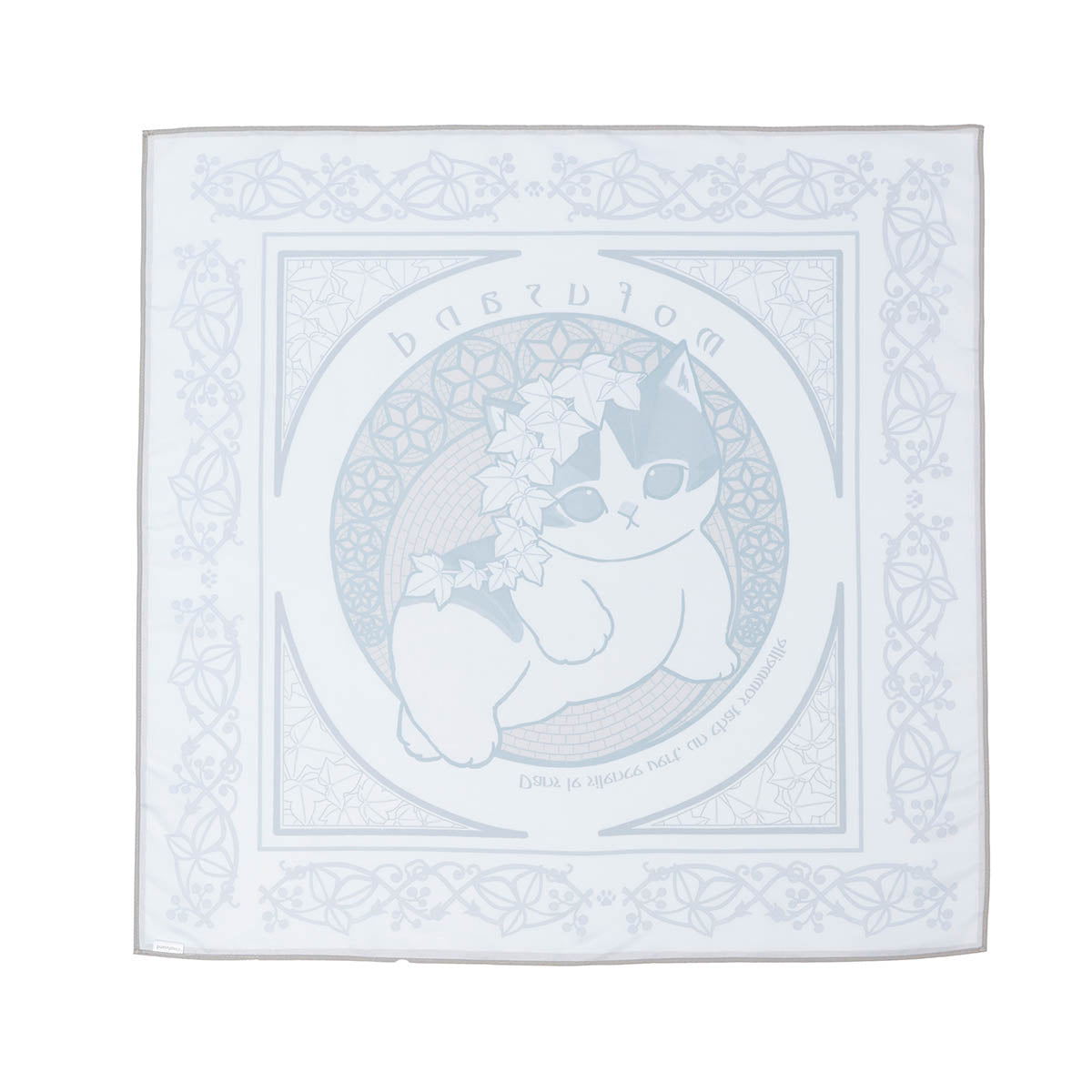 mofusand Art Nouveau Style Scarf Ivy (Blue Gray)