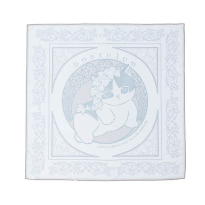 mofusand Art Nouveau Style Scarf Ivy (Blue Gray)