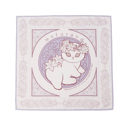 mofusand Art Nouveau Style Scarf Lily (Mauve Beige)