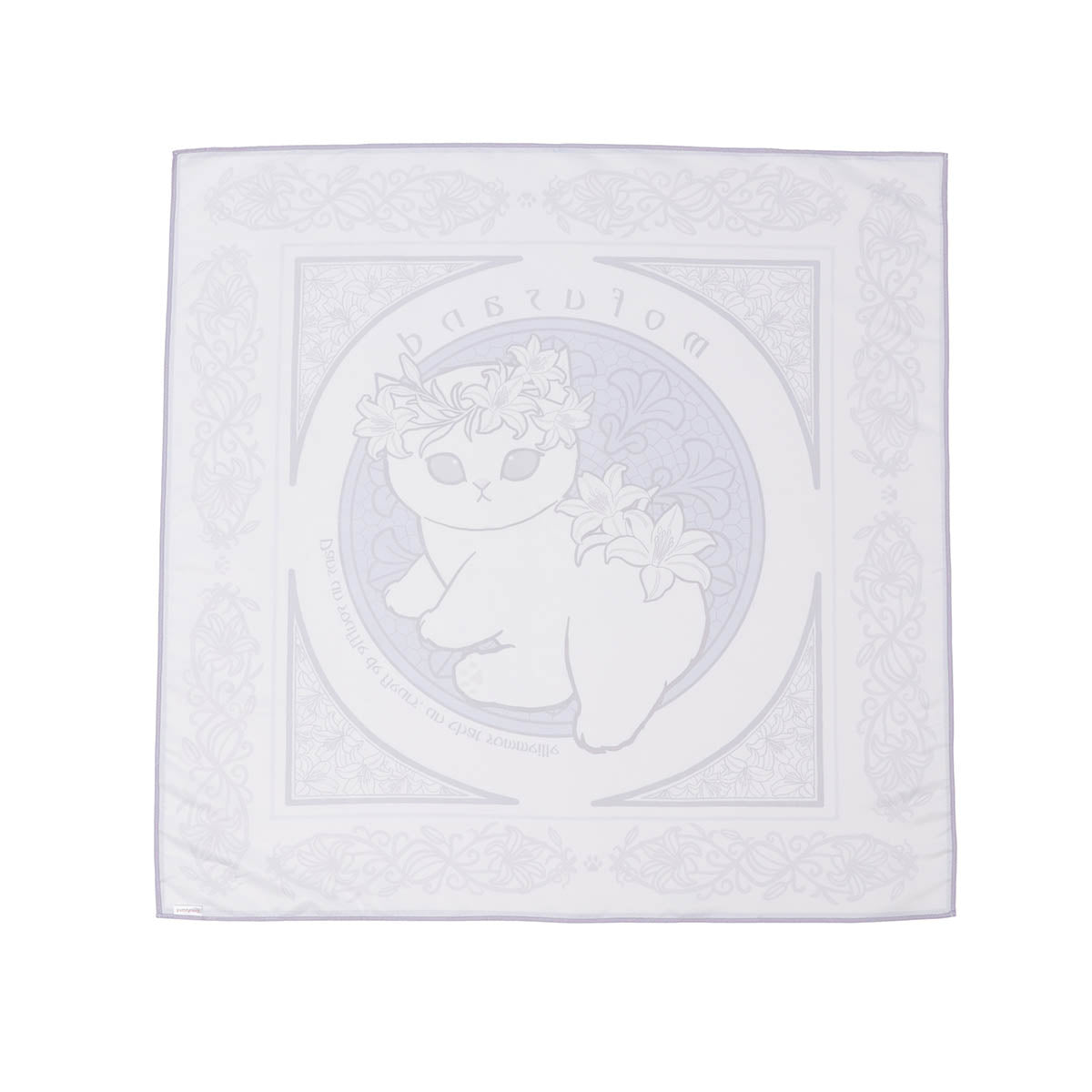 mofusand Art Nouveau Style Scarf Lily (Mauve Beige)