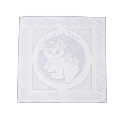 mofusand Art Nouveau Style Scarf Lily (Mauve Beige)