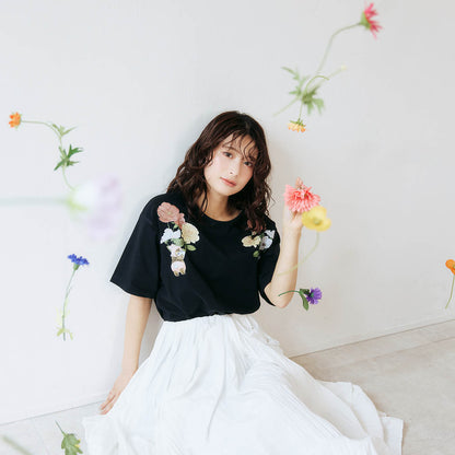 mofusand × HIBIYA-KADAN T-Shirt Rayflora Black