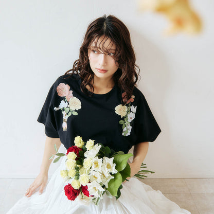 mofusand × HIBIYA-KADAN T-Shirt Rayflora Black