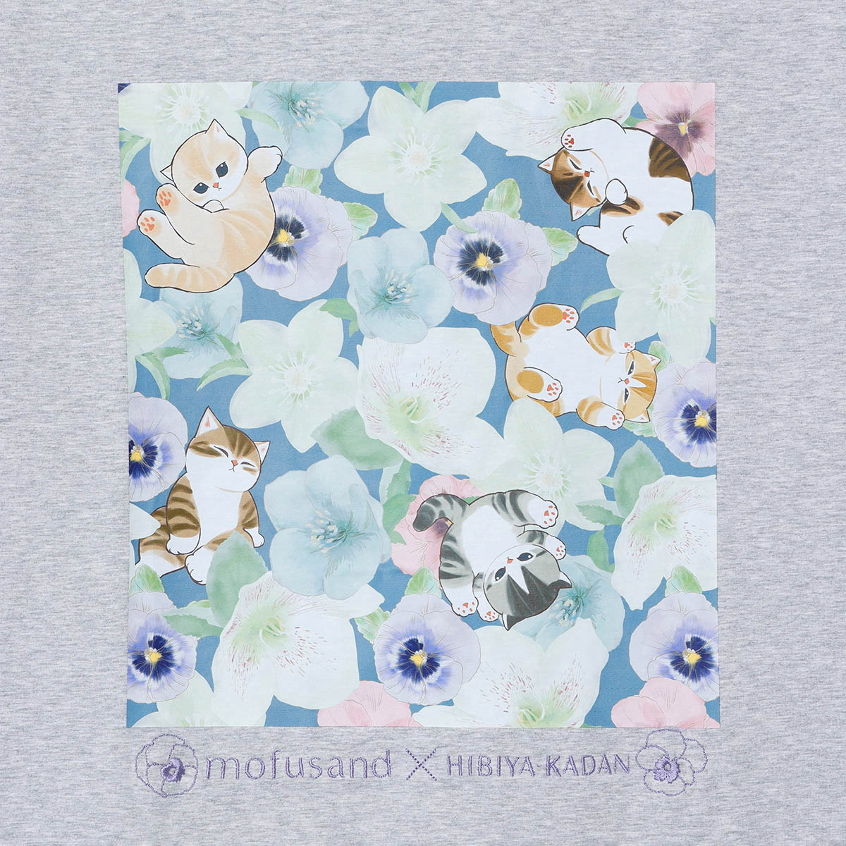 mofusand × HIBIYA-KADAN T-Shirt Winter Origin Grey