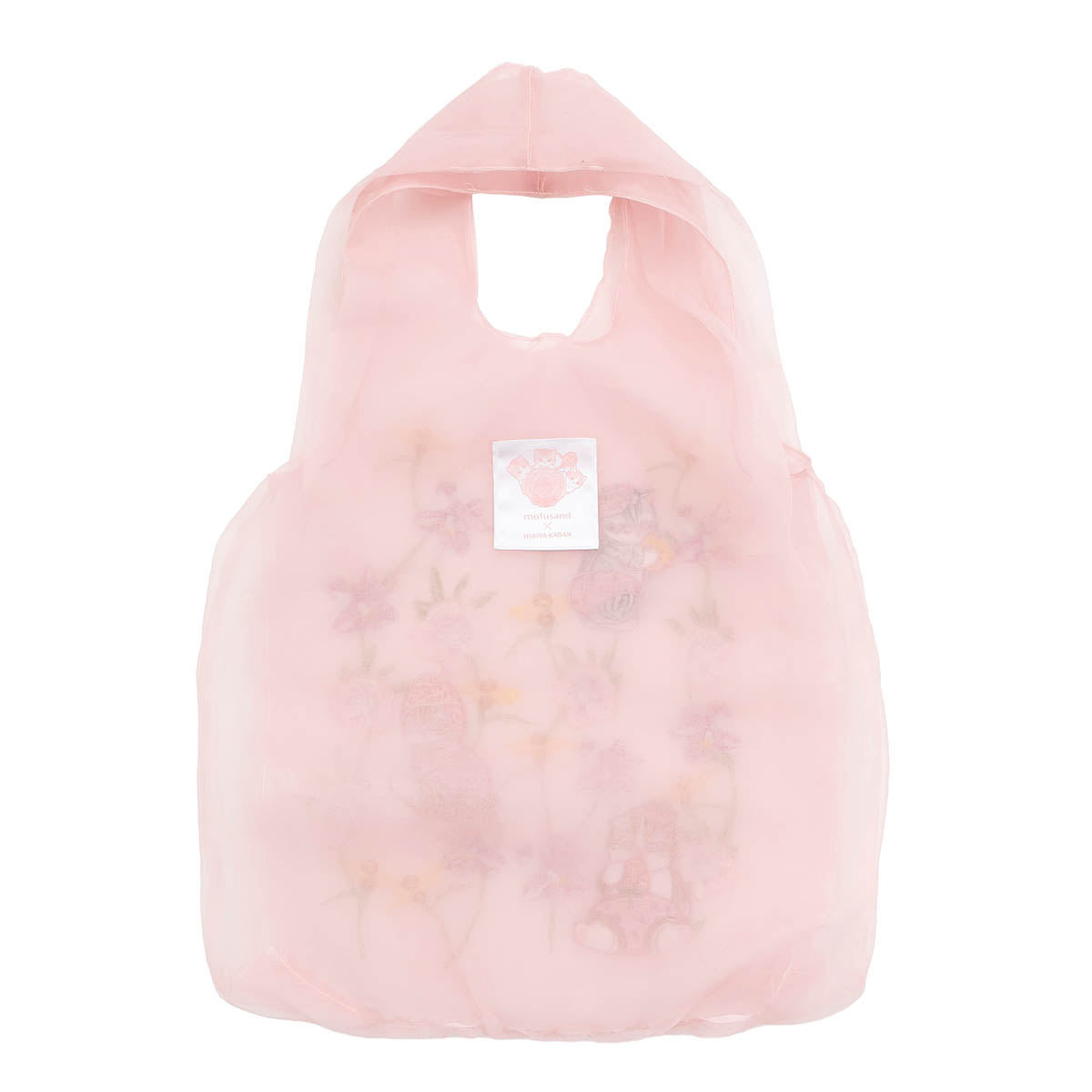 mofusand×日比谷花壇 チュールバッグ コイブルーム ピンク | mofusand