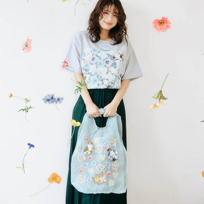 mofusand × HIBIYA-KADAN Tulle Bag Winter Origin Mint