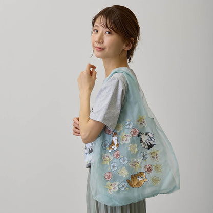 mofusand × HIBIYA-KADAN Tulle Bag Winter Origin Mint