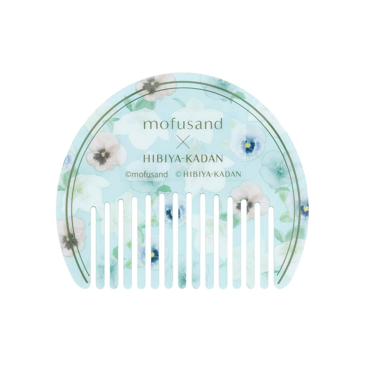 mofusand × HIBIYA-KADAN Marble Acrylic Comb Winter Origin Blue