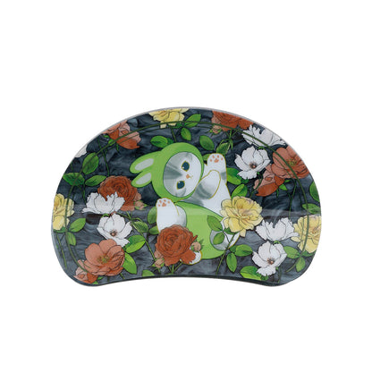 mofusand × HIBIYA-KADAN Marble Hair Clip Rayflora Black