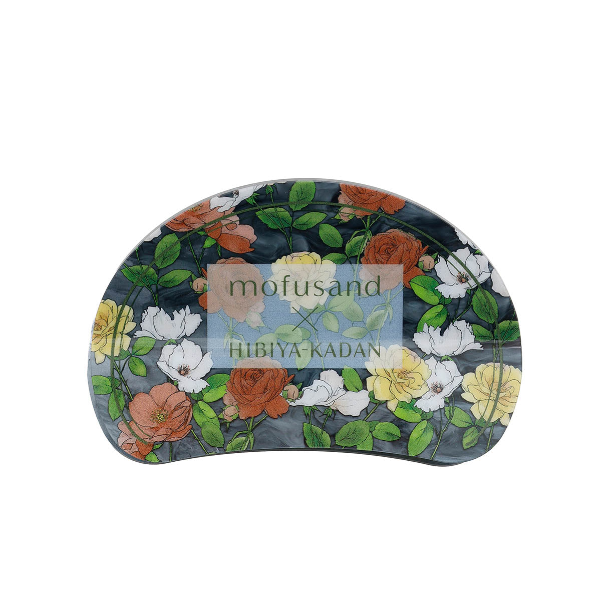 mofusand × HIBIYA-KADAN Marble Hair Clip Rayflora Black