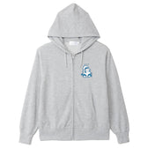 mofusand Country Check Zip Hoodie Shark Meow (Gray)