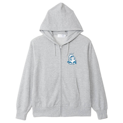 mofusand Country Check Zip Hoodie Shark Meow (Gray)