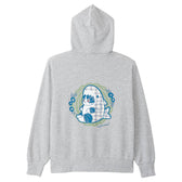 mofusand Country Check Zip Hoodie Shark Meow (Gray)