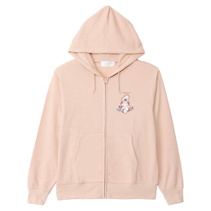 mofusand Country Check Zip Hoodie Rabbit Meow (Natural)