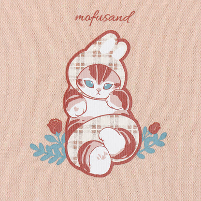 mofusand Country Check Zip Hoodie Rabbit Meow (Natural)