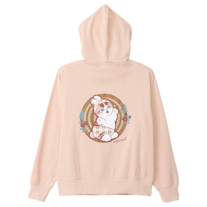 mofusand Country Check Zip Hoodie Rabbit Meow (Natural)