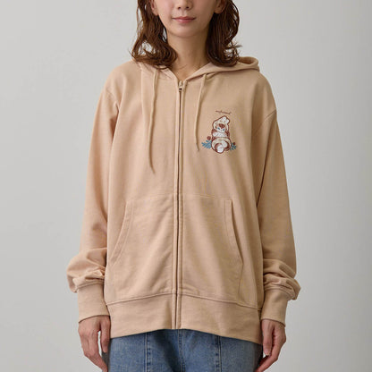 mofusand Country Check Zip Hoodie Rabbit Meow (Natural)