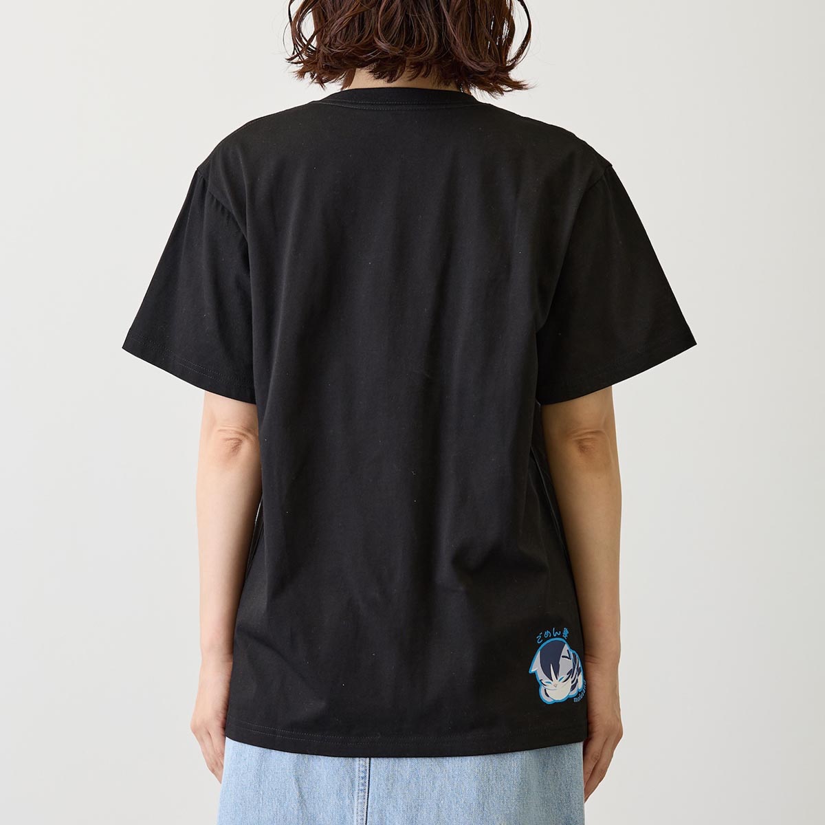 mofusand なにもわるくにゃい Tシャツ トイレットペーパーだいすきにゃん ブラック