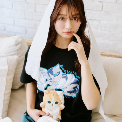 mofusand なにもわるくにゃい Tシャツ トイレットペーパーだいすきにゃん ブラック