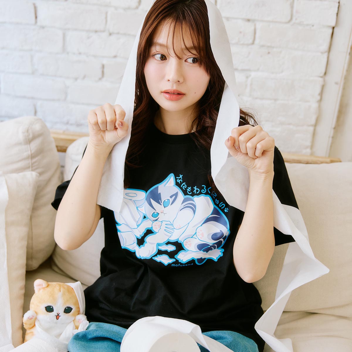 5株「悪魔くん（台湾産）+Sicilia産」もふもふさん確認用 mofusand なにもわるくにゃい Tシャツ トイレットペーパーだいすき