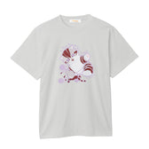 mofusand なにもわるくにゃい Tシャツ 花瓶だいすきにゃん グレー
