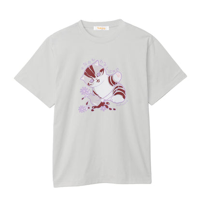 mofusand なにもわるくにゃい Tシャツ 花瓶だいすきにゃん グレー