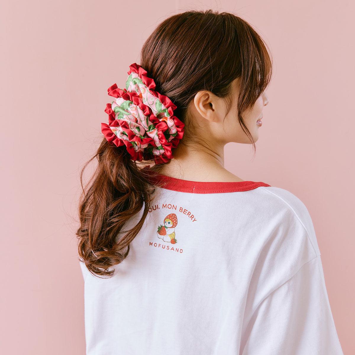 mofusand MERCI STRAWBERRY シュシュ いちご ピンク | mofusand