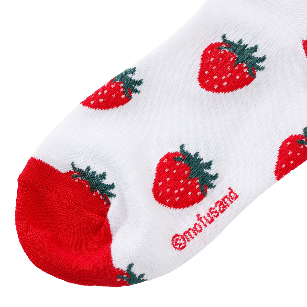 mofusand MERCI STRAWBERRY Socks Strawberry White