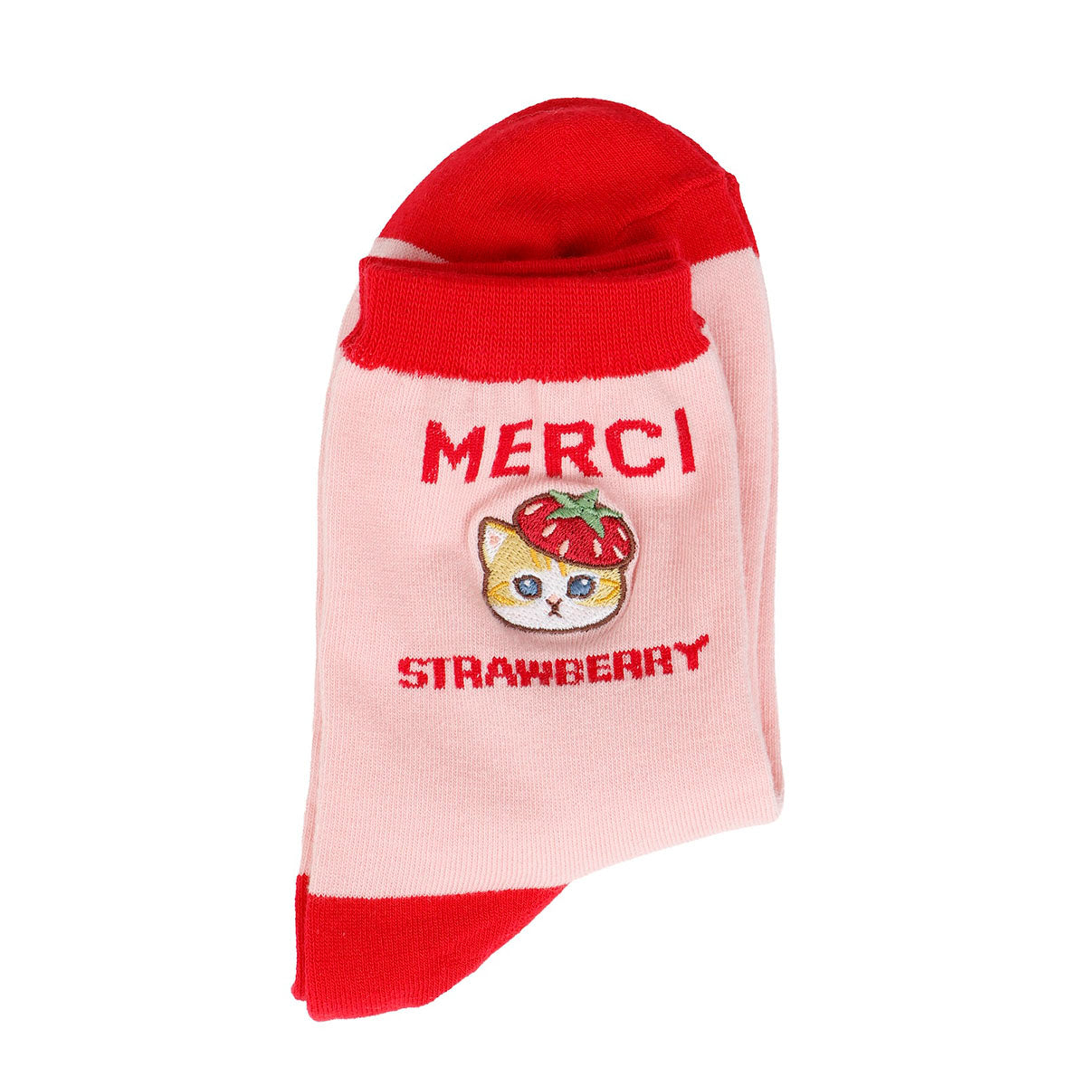 mofusand MERCI STRAWBERRY ソックス MERCI ピンク | mofusandもふもふ