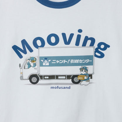 mofusand Nyanto! Moving Service T-Shirt Mooving White
