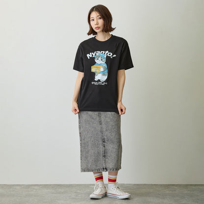 mofusand 喵托！搬家服務 T恤 Nyanto! 黑色