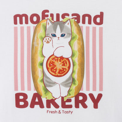 mofusand もふもふベーカリー Tシャツ コッペパンサンド ホワイト