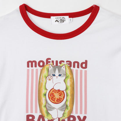 mofusand もふもふベーカリー Tシャツ コッペパンサンド ホワイト