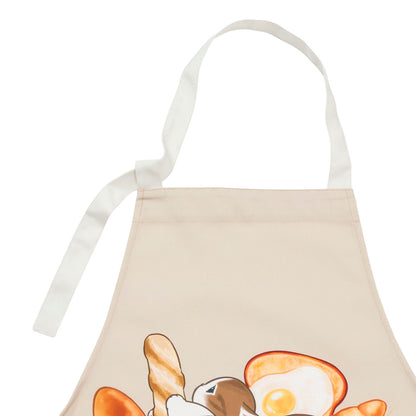 mofusand もふもふベーカリー エプロン パンにゃん ナチュラル