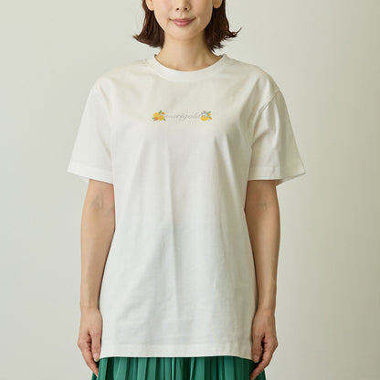 mofusand × 日比谷花壇 T恤 金盞花 白色