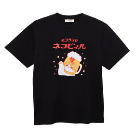 mofusand Tシャツ ネコビィル ブラック