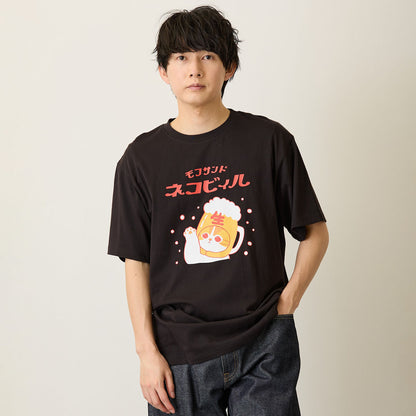 mofusand Tシャツ ネコビィル ブラック