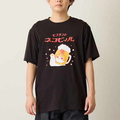 mofusand Tシャツ ネコビィル ブラック