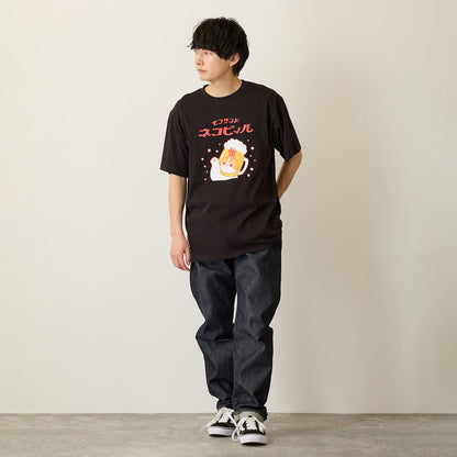 mofusand Tシャツ ネコビィル ブラック
