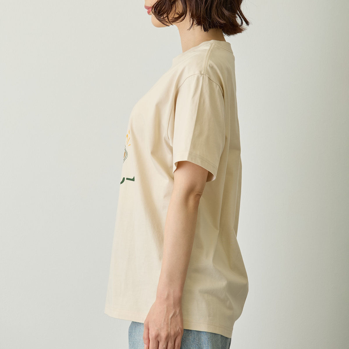 mofusand Tシャツ ネコカレー ナチュラル