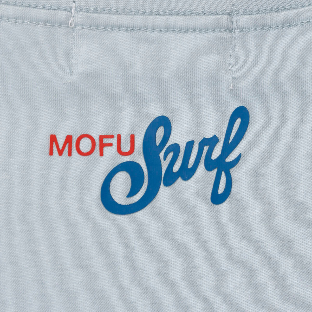 mofusand BOARD SHARK! T-Shirt SURF SHOP Light Blue