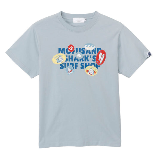 mofusand BOARD SHARK！ Tシャツ SURF SHOP ライトブルー