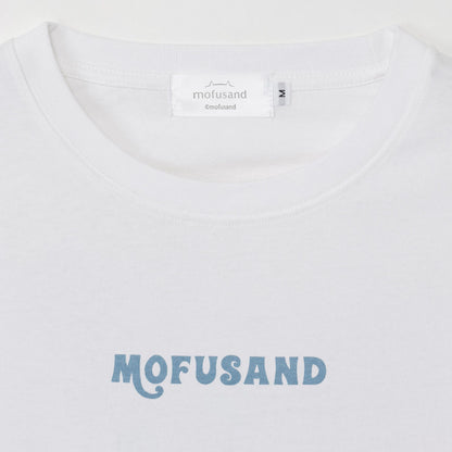 mofusand BOARD SHARK! 티셔츠 RIDING WAVES 화이트