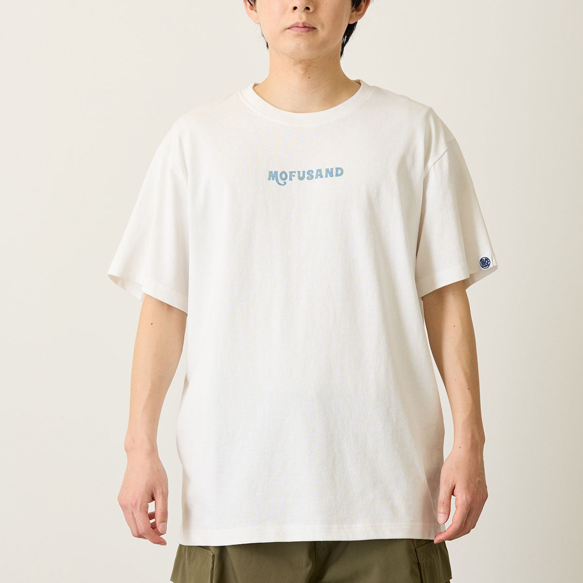 mofusand BOARD SHARK! 티셔츠 RIDING WAVES 화이트