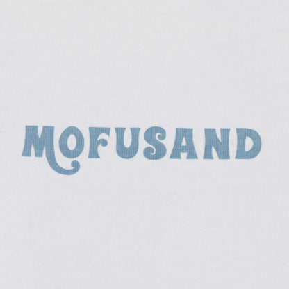 mofusand BOARD SHARK! 티셔츠 RIDING WAVES 화이트